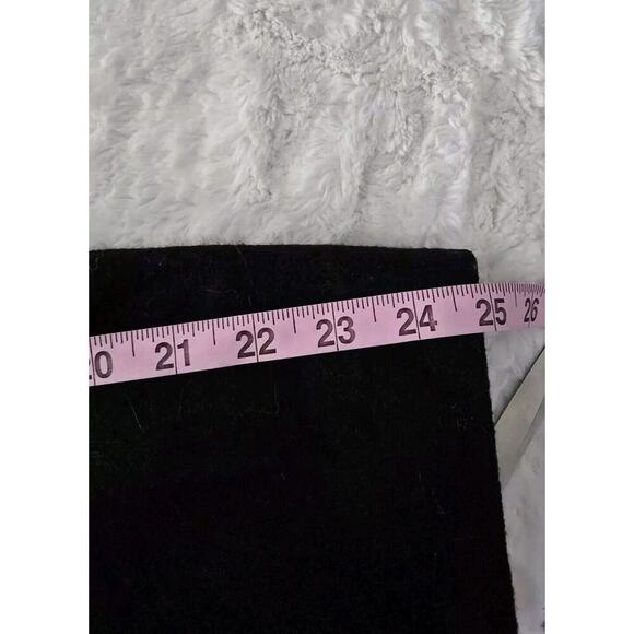 INC‎ International Concepts Wool Coat Faux Fur Collar Belted Black XXL Mob Wife - Picture 10 of 11